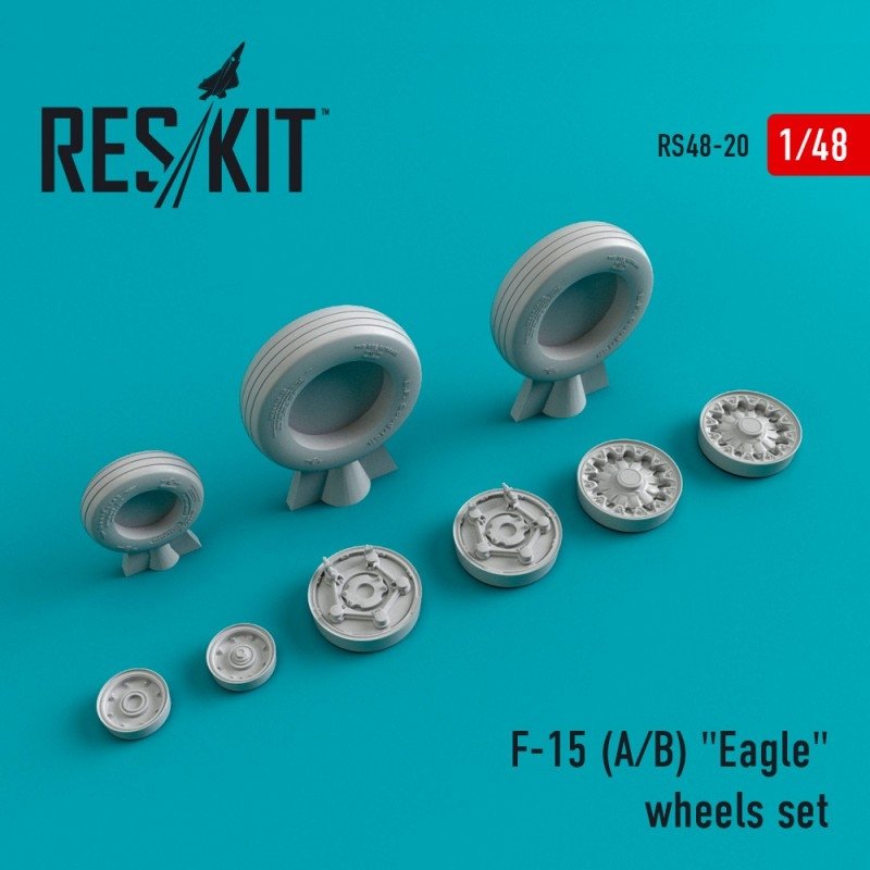 RESKIT RS48-0020 F-15 (A/B) "Eagle" resin wheels 1/48