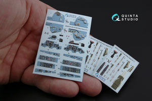 Quinta Studio QD48181 Su-27UB 3D-Printed colored Interior on decal paper (for KittyHawk kit) 1/48 – obrázek 4