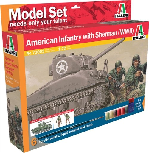 Italeri 73003 SHERMAN + US INFANTRY - MODEL KIT