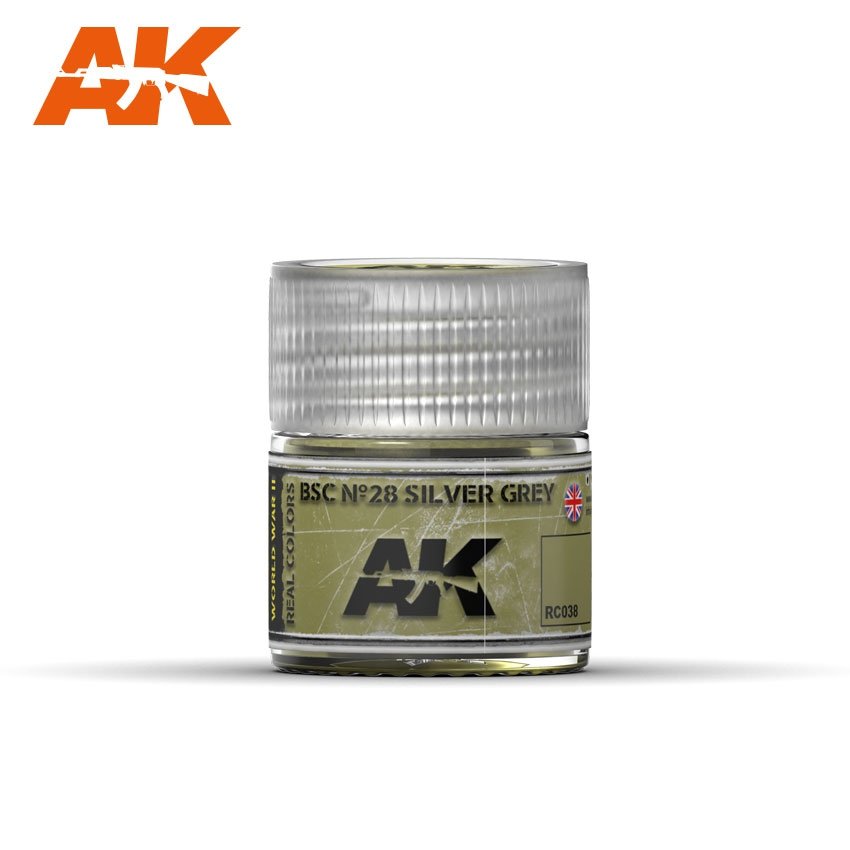 AK Interactive RC038 BSC Nº28 SILVER GRAY 10ml