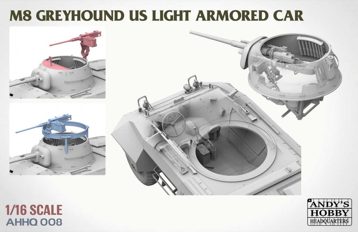 Andy&amp;#39;s Hobby Headquarters AHHQ-008 M8 Greyhound US light Armored Car 1/16 – image 2