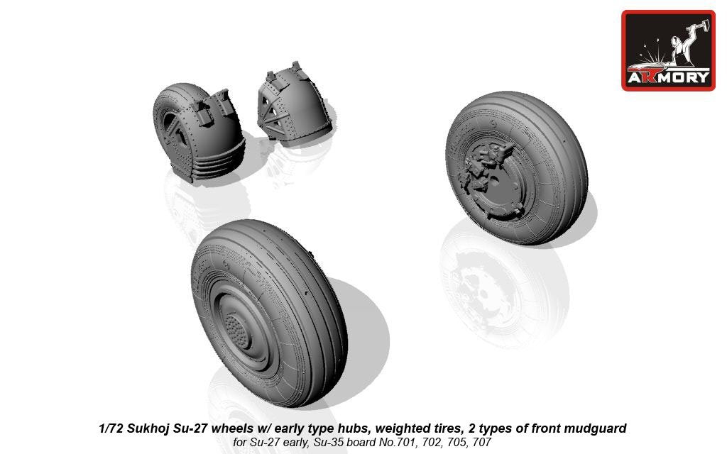 Armory Models AW72032b Sukhoj Su-27 Flanker wheels 1/72 – obrázek 4