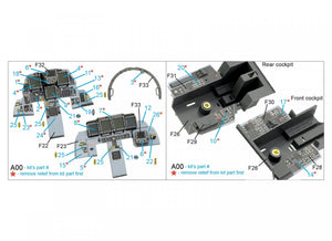 Quinta Studio QDS-32119 F-15E 3D-Printed &amp;amp; colored Interior on decal paper (Tamiya) (small version) 1/32 – image 2