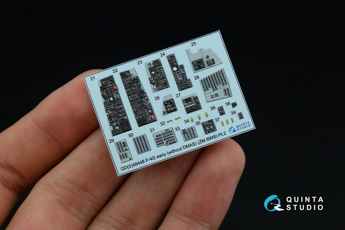 Quinta Studio QD+48448 F-4G early 3D-Printed &amp;amp; colored Interior on decal paper (Zoukei Mura SWS) (with 3D-printed resin parts) 1/48 – image 5