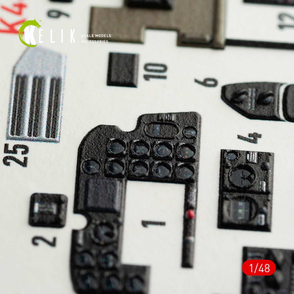 KELIK K48058 P-61B BLACK WIDOW INTERIOR 3D DECALS FOR GWH KIT 1/48 – Bild 7