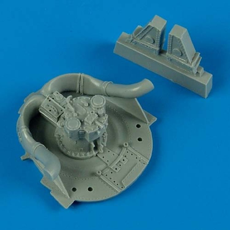 Détails des passages de roues du F8F Bearcat Quickboost QB48432 Hobby Boss 1/48