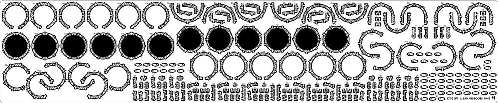 Pontos 37034FB USS BB-63 Missouri 1945 Advanced Detail Up Set for Hobbyboss Kit (Deck Blue 20B stained wooden deck) 1/350 – image 32