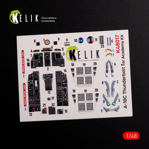 KELIK K48017 A-10C &amp;quot;Thunderbolt&amp;quot; interior 3D decals for Academy kit 1/48 – Bild 3