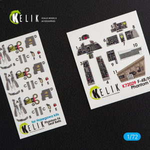 KELIK K72029 F-4(B,N) &amp;quot;PHANTOM II&amp;quot; INTERIOR 3D DECALS FOR HASEGAWA KIT 1/72