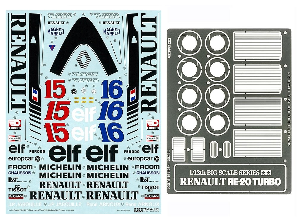 Tamiya 12033 Renault RE-20 Turbo (w/Photo-Etched Parts) 1/12 – immagine 9