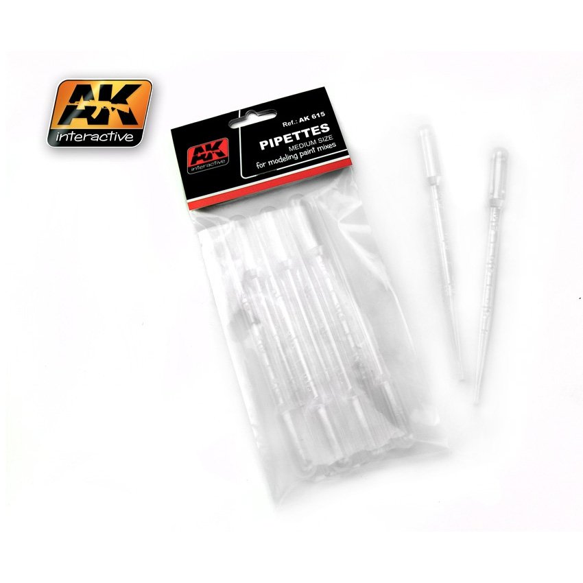 AK Interactive AK615 Medium Pipettes 7 units 7 pcs