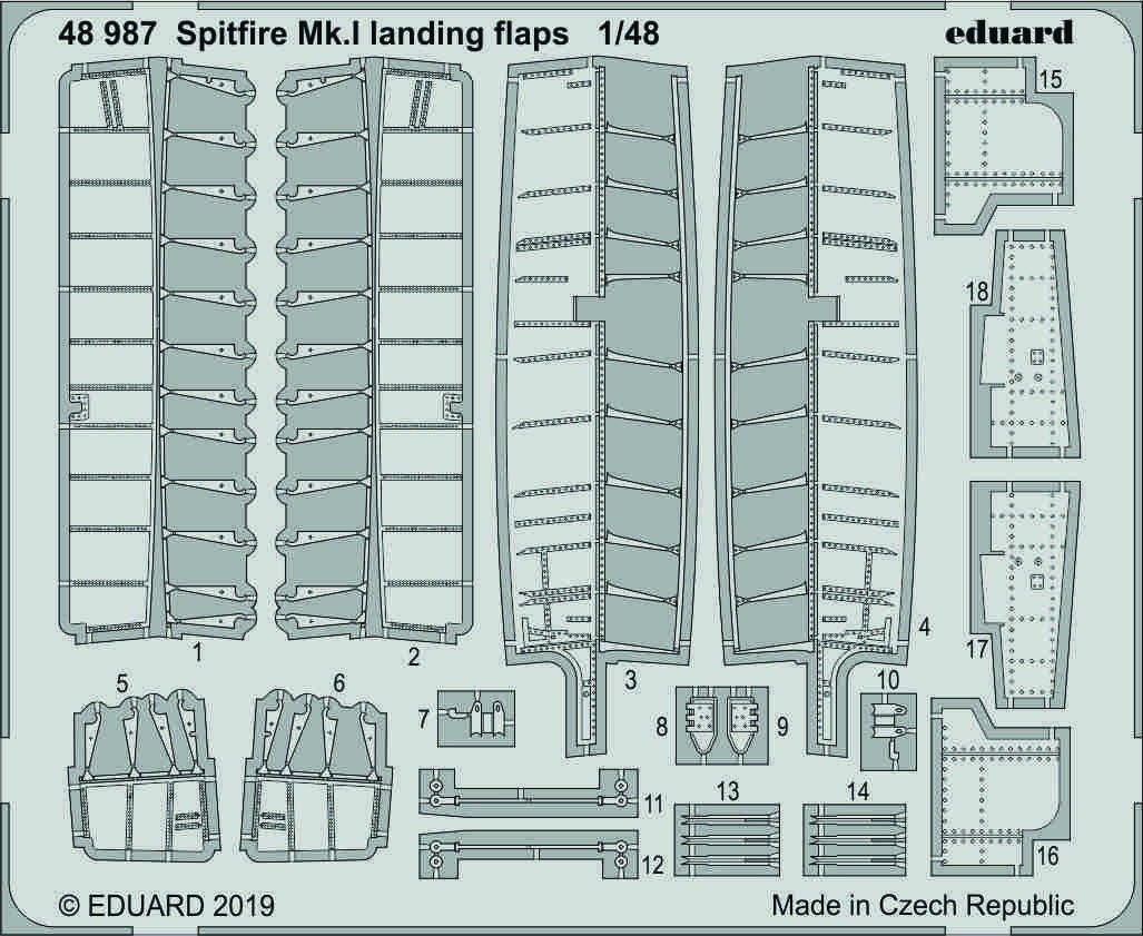 Eduard 48987 Spitfire Mk. And landing flaps 1/48 TAMIYA