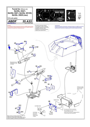 Aber 35A033 Turret for Kfz.234/1, 140/1, 251/23, 250/9 (1/35) – Bild 4