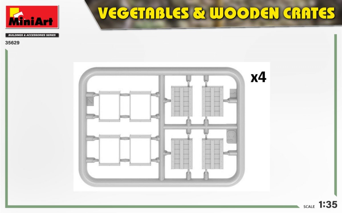 MiniArt 35629 VEGETABLES &amp;amp; WOODEN CRATES 1/35 – image 3
