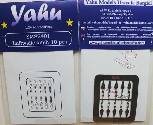 Yahu YMS2401 Luftwaffe latch 10 pcs – clasps 1/24