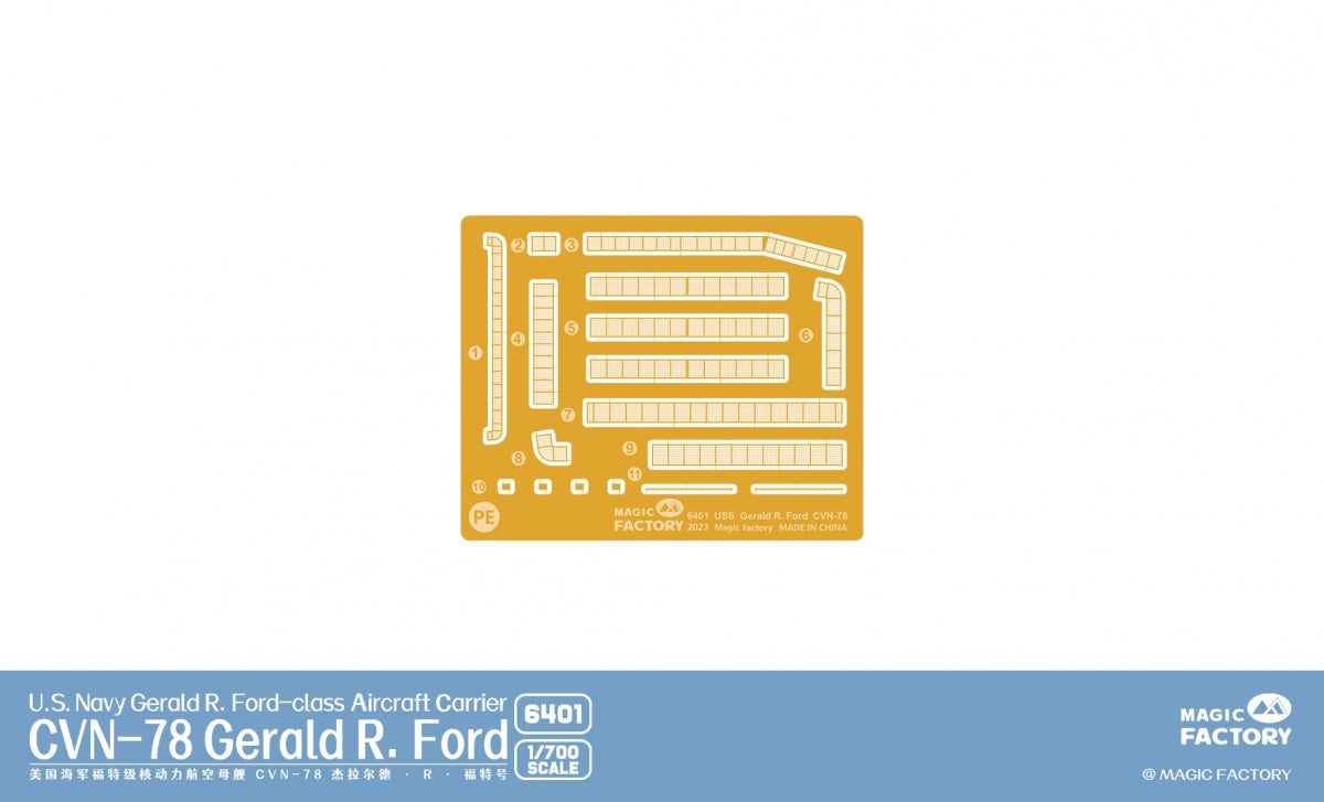 Magic Factory 6401 USS Gerald R. Ford (CVN-78) - US Navy Gerald R.Ford - class Aircraft Carrier 1/700 – obrázek 14