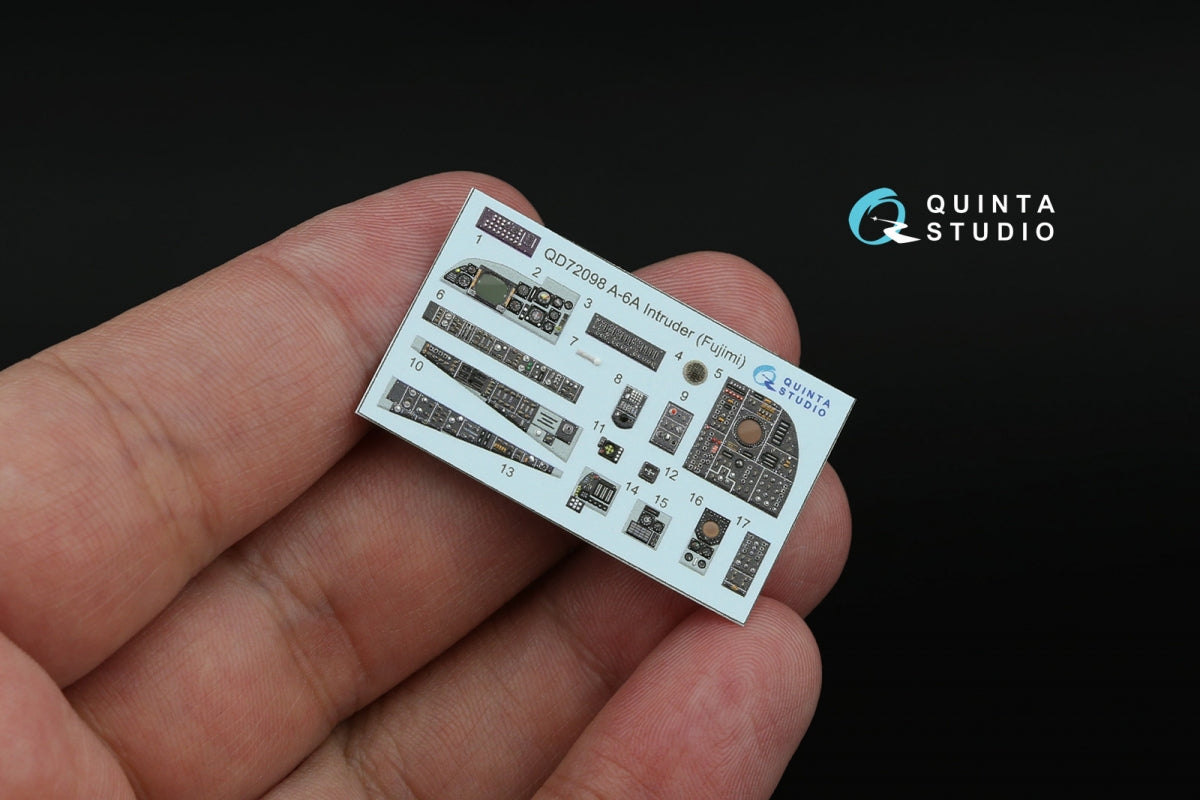 Quinta Studio QD72098 A-6A Intruder 3D-Printed &amp; coloured Interior on decal paper (Fujimi) 1/72