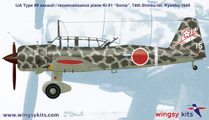 Maquette Wingsy D5-05 Avion d&amp;#39;assaut/reconnaissance IJA Type 99 Ki-51 « Sonia » 1/48  – image 18