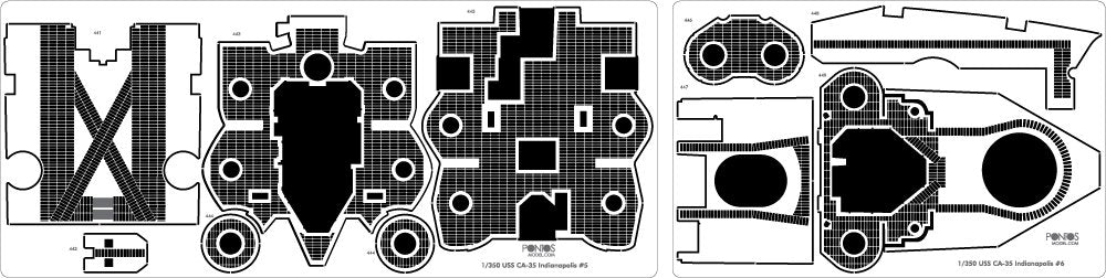 Pontos 37017F1 USS CA-35 Indianapolis 1945 Detail Up Set ADVANCED 1/350 – image 18