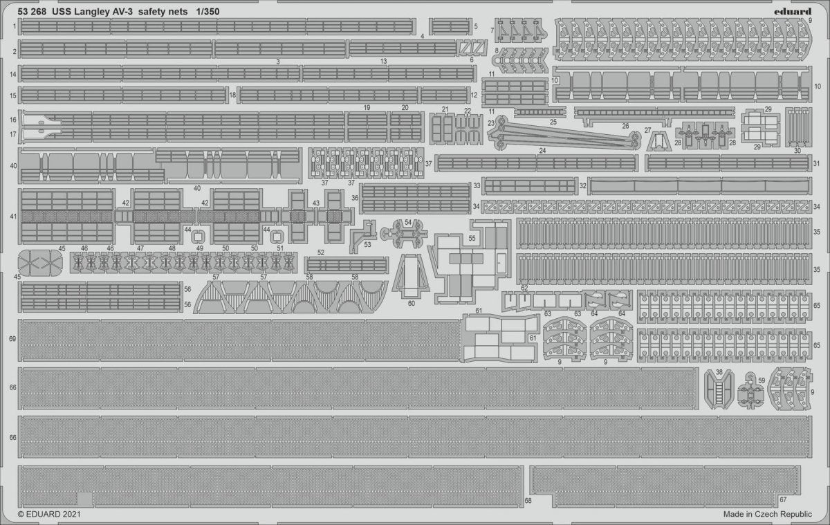 Eduard 53268 USS Langley AV-3 safety nets TRUMPETER 1/350