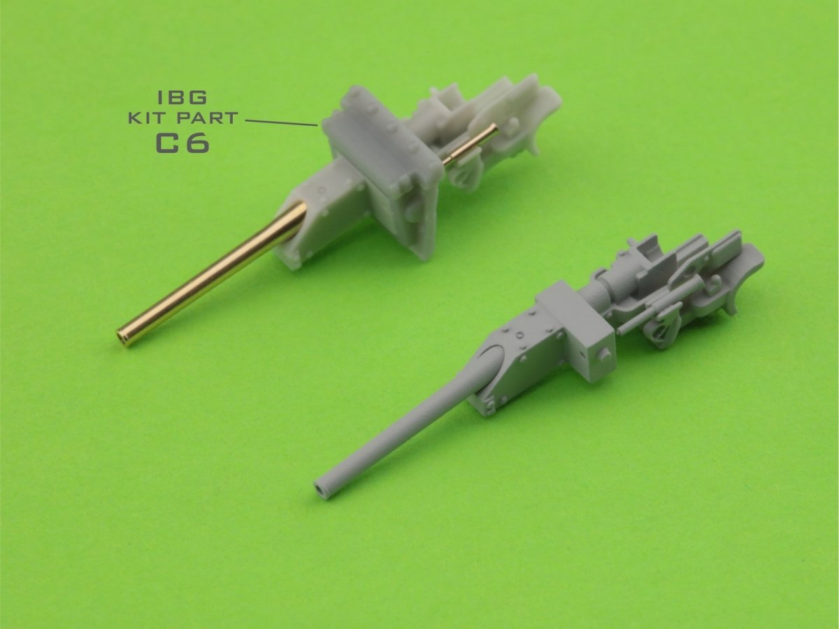 Master GM-72-015 Type 95 Ha-Go - 37 mm Type 94 gun barrel with resin mount (for IBG model) 1/72 – immagine 3