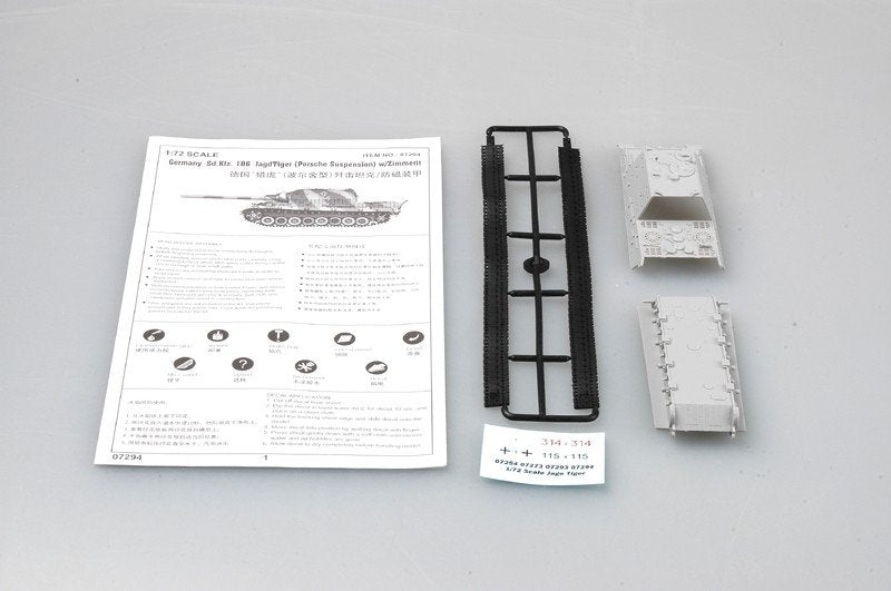 Trumpeter 07294 German Sd.Kfz 186 Jagdtiger (Porsche gear) in Zimme (1/72) – image 3