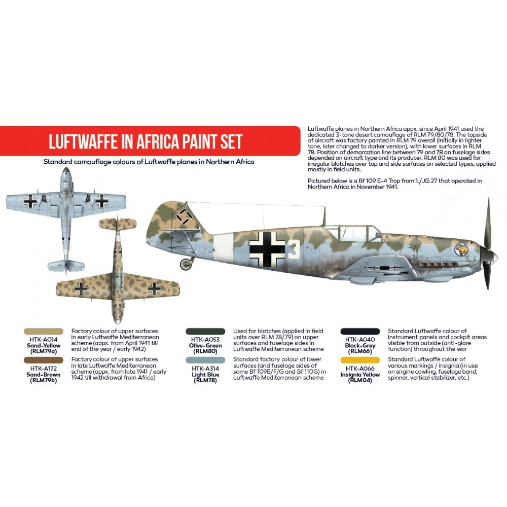 Hataka HTK-AS06.2 Luftwaffe in Africa paint set 6x17ml – image 2