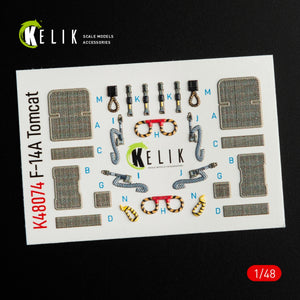 KELIK K48074 F-14A TOMCAT INTERIOR 3D DECALS FOR ITALERI KIT 1/48 – image 3