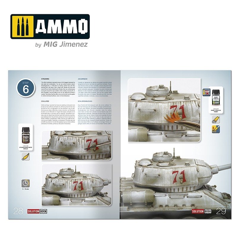 AMMO of Mig Jimenez 7903 SOLUTION BOX MINI (20) - How to paint WWII Soviet Winter Vehicles – obrázek 8