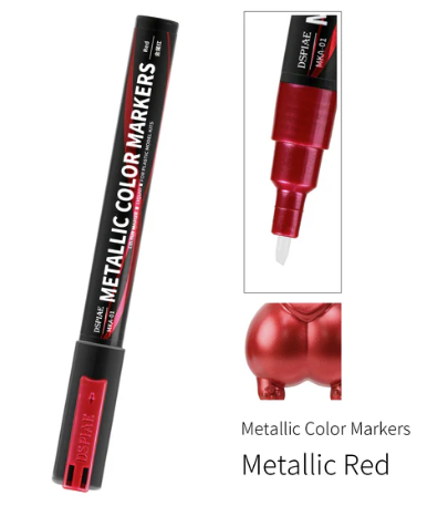Marqueur de couleur métallique DSPIAE MKA-01 Rouge Super Métallisé