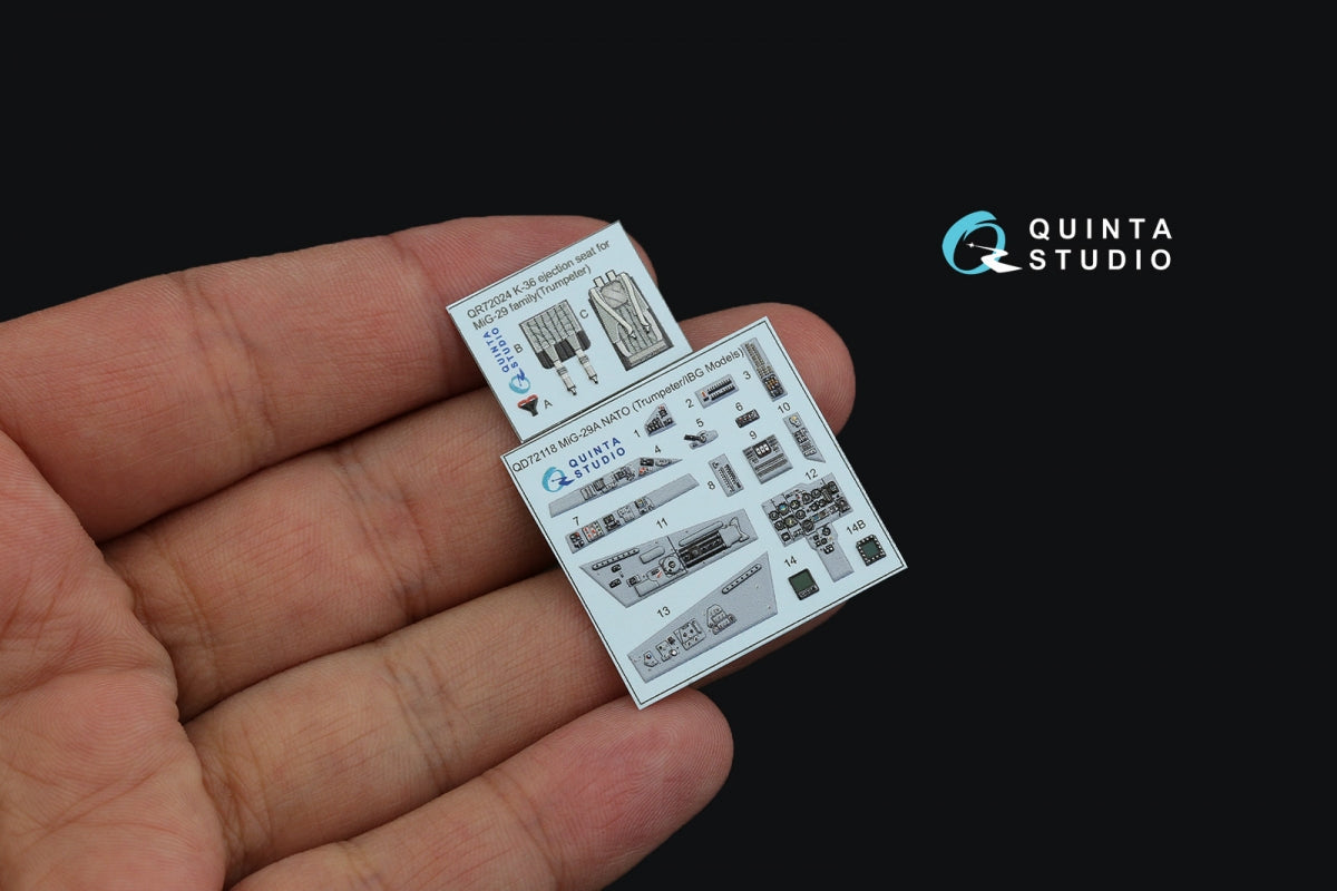 Quinta Studio QD72118 MiG-29A (NATO) 3D-Printed colored Interior on decal paper (Trumpeter/IBG Models) 1/72 – Bild 4