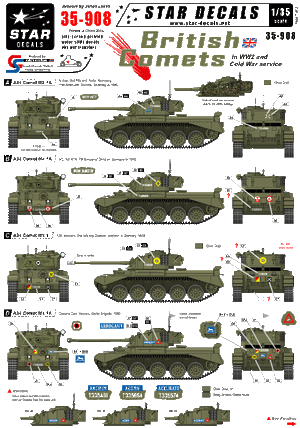 Star Decals 35-908 British Comets in Europe 1/35