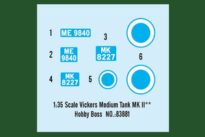 Hobby Boss 83881 Vickers Medium Tank MK II** 1/35 – obrázek 3