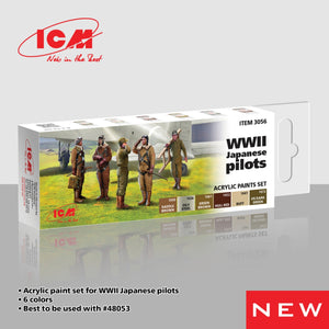 ICM 3056 Acrylic paints set for WWII Japanese pilots 12 ml x 6