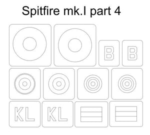 Omask 34016 Spitfire Mk.I part 4 (for Eduard 11143 camo E) 1/48