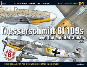 Kagero 15034 Messerschmitt Bf 109s over the Mediterranean Part I (decals) EN/PL