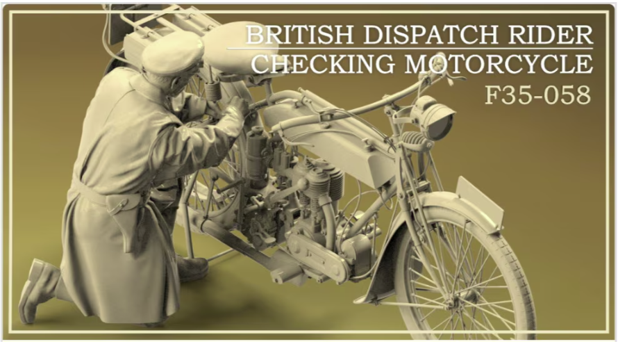 Copper State Models F35-058 British dispatch rider Checking motorcycle (Motorcycle not included) 1/35