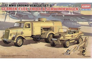 Academy 13401 German Fuel Truck /Schwimmwagen WWII Ground Vehicle 1/72