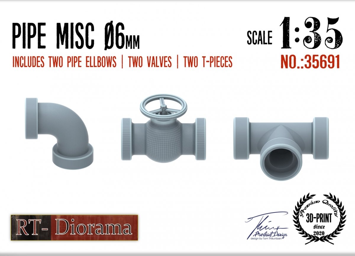 RT-Diorama 35691 Pipe Misc. 6mm 1/35 – image 2