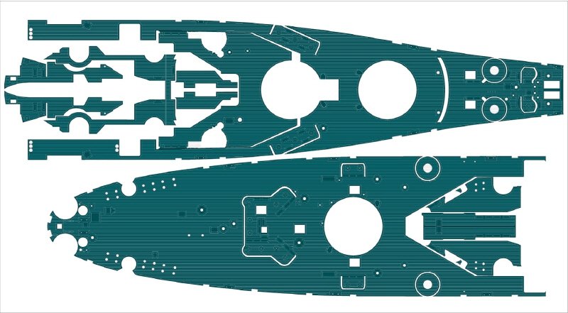 Pontos 37026FB USS BB-63 Missouri 1945 Advanced Detail Up Set (Deck Blue 20B stained wooden deck) 1/350 – image 8