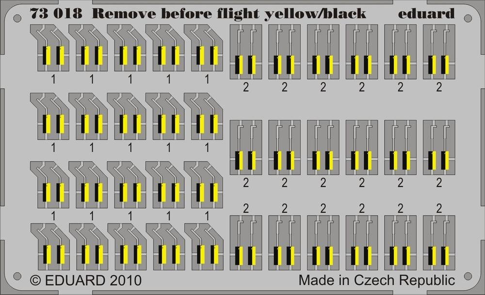 Eduard 73018 Remove Before Flight - yellow/black 1/72