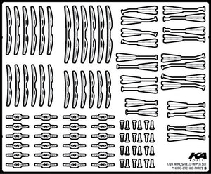 KA Models KA-24010 Windshield Wiper Type B (wipers) 1/24