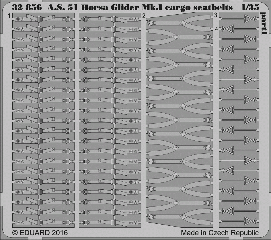 Eduard 32856 AS 51 Horsa Glider Mk. And cargo seatbelts 1/35 BRONCO – image 2