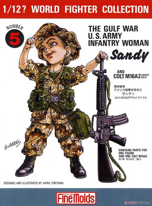 FineMolds FT5 Gulf War US Infantry Woman &amp;amp; M16A2 1/12