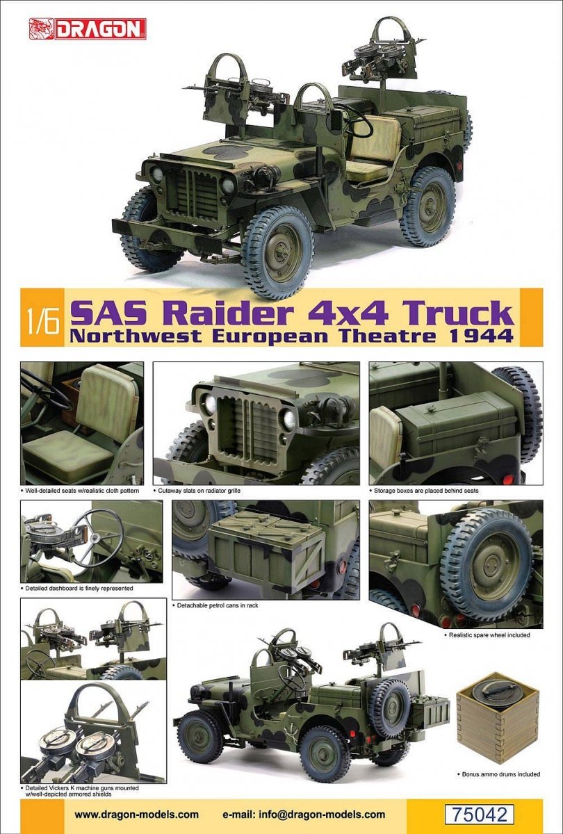 Dragon 75042 SAS Raider 4x4 Truck Northwest European Theater 1944 1/6