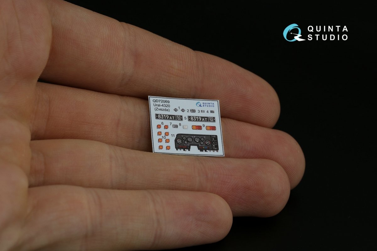Quinta Studio QD72069 Ural-4320 3D-Printed &amp;amp; colored Interior on decal paper (Zvezda) 1/72 – Bild 5