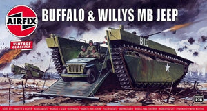 Airfix 02302V Buffalo &amp;amp; Willys MB Jeep 1/76