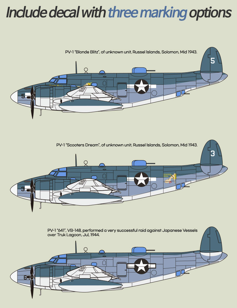 Academy 12347 USN PV-1 &amp;quot;Solomon Islands Theater&amp;quot; 1/48 – obrázek 4