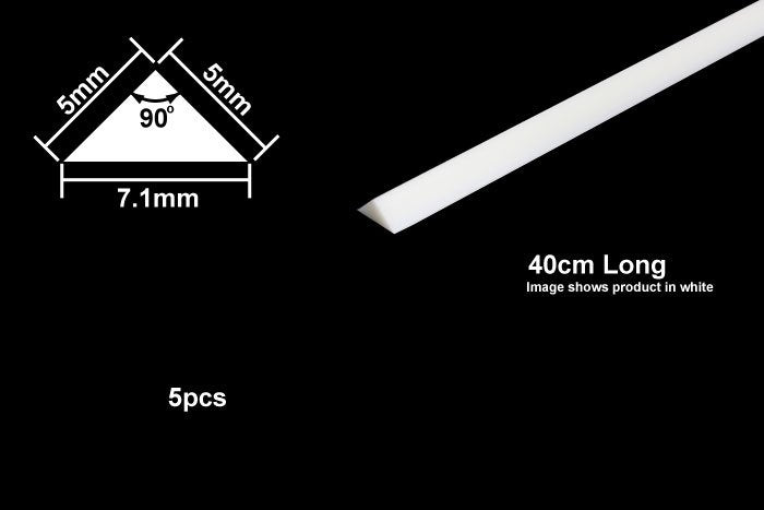 Tamiya 70118 Poutre triangulaire en plastique 5 mm - Lot
