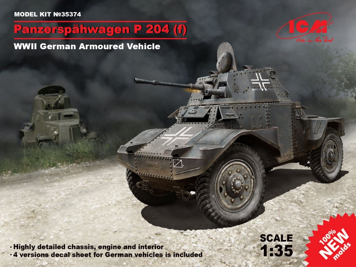 ICM 35374 Panzerspahwagen P 204 (f) Véhicule blindé allemand de la Seconde Guerre mondiale
